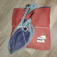 Rain Sheet, 2 legs *fair, wpf, v. dirty, filmy, hair, stains, repairs, tears, snags, rubs, frays, faded
