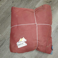 Rain Sheet, 2 legs *fair, wpf, v. dirty, filmy, hair, stains, repairs, tears, snags, rubs, frays, faded
