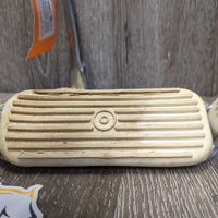 Thick Hvy Peacock Safety Stirrup Irons, grips, elastics, keeper *vgc, clean, stains, rubs, scratches
