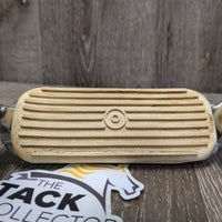Thick Hvy Peacock Safety Stirrup Irons, grips, elastics, keeper *vgc, clean, stains, rubs, scratches
