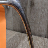 Thick Hvy Peacock Safety Stirrup Irons, grips, elastics, keeper *gc, clean, stains, v.discolored, rubs, scratches
