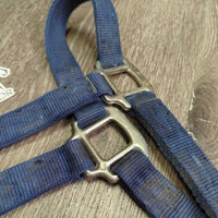 Thick Nylon Halter, spring snap *gc, dirty, stains, rubs, hairy, smells
