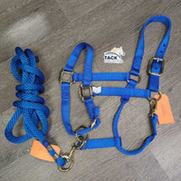 Thick Nylon Halter, adj, snap & Nylon Lead Rope *new, 0 tags
