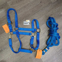 Thick Nylon Halter, adj, snap & Nylon Lead Rope *new, 0 tags
