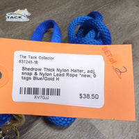 Thick Nylon Halter, adj, snap & Nylon Lead Rope *new, 0 tags
