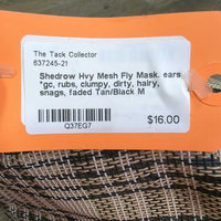 Hvy Mesh Fly Mask. ears *gc, rubs, clumpy, dirty, hairy, snags, faded
