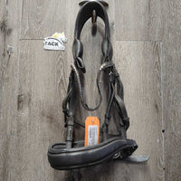 Wide/Padded Monocrown Bridle, Clinker Browband, Clinker *gc, scrapes, scratches, rubs, unglued back, tight keeper, threads, NO Flash
