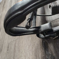Wide/Padded Monocrown Bridle, Clinker Browband, Clinker *gc, scrapes, scratches, rubs, unglued back, tight keeper, threads, NO Flash
