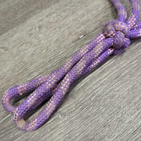 Stiff Thick Nylon Rope Halter, wrapped noseband *gc, rubs, dirty, threads, stains
