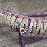 Stiff Thick Nylon Rope Halter, wrapped noseband *gc, rubs, dirty, threads, stains

