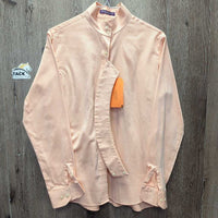 LS Show Shirt, 2x Button Collars *gc, mnr pills, rubs & seam puckers, older, pits
