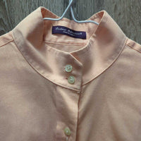 LS Show Shirt, 2x Button Collars *gc, mnr pills, rubs & seam puckers, older, pits

