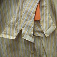 LS Show Shirt, 2x Velcro Collars *gc, seam puckers, rubs, crinkled collar, mnr undone seam stitching, older
