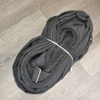 Cotton Stable Sheet, 2 legs, "Westbury Stables", 2 removable chests *gc, clean, pilly, mnr hair, snags, threads, puckers, threads
