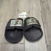 Pr Hind Boots, velcro *gc, dirt, hair, rubs, faded, residue
