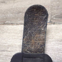 Pr Hind Boots, velcro *gc, dirt, hair, rubs, faded, residue
