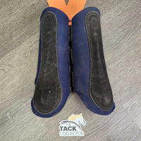 Closed Neoprene Front Boots, velcro *gc, dirty, faded, residue, rubs, hair, stains
