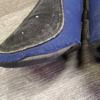 Closed Neoprene Front Boots, velcro *gc, dirty, faded, residue, rubs, hair, stains
