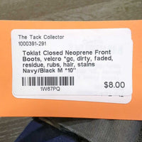 Closed Neoprene Front Boots, velcro *gc, dirty, faded, residue, rubs, hair, stains
