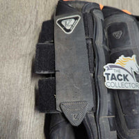 Closed Hind Boots, velcro *gc/fair, residue, scrapes, torn binding, lining: v.rubbed, holey & dirt/residue
