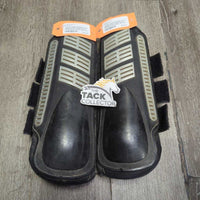 Closed Hind Boots, velcro *gc/fair, residue, scrapes, torn binding, lining: v.rubbed, holey & dirt/residue
