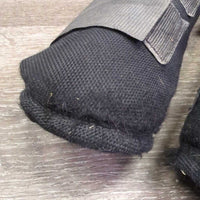 Closed Boots, velcro *gc/fair, dirty, faded, stains, rubs, pills, loose edges, threads, older
