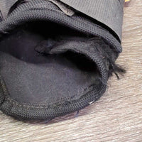 Closed Boots, velcro *gc/fair, dirty, faded, stains, rubs, pills, loose edges, threads, older
