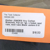 JUNIORS Hvy Cotton Breeches, Pull on *gc, v.faded, seat rubs, seat rubs

