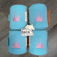 4 Fleece Polos "Crown" *vgc/xc, clean, clumpy, mnr hair
