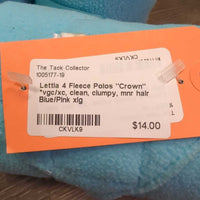 4 Fleece Polos "Crown" *vgc/xc, clean, clumpy, mnr hair
