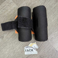 2 Stretchy Nylon Leg Wraps *gc, clean, rubs, frayed edges
