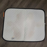 Quilt Baby Pad *gc, clean, pilly, mnr stains, dingy, faded, threads, hair, puckers
