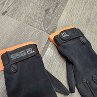 Cloth Riding Gloves *vgc, mnr dirt, stains & rubs
