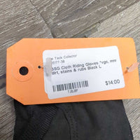 Cloth Riding Gloves *vgc, mnr dirt, stains & rubs
