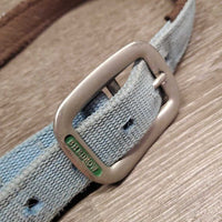 Nylon Fleece Lined Halter, adj, snap *gc, stains, clumpy, dirt, rubs, mnr hair, older
