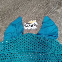 Crochet Fly Veil Ear Bonnet, piping, string *vgc, mnr stains, curled edges
