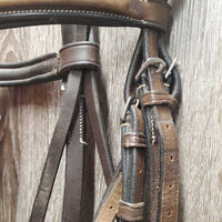 Rsd/FS Monocrown Bridle, Rsd/FS Braided Reins *vgc/gc, clean, rubs, stains, scrapes, faded
