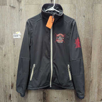 Light Fleece Lined Jacket, Zipper *gc/fair, faded, puckers, dingy, stains, dirt, hair
