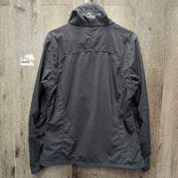 Light Fleece Lined Jacket, Zipper *gc/fair, faded, puckers, dingy, stains, dirt, hair
