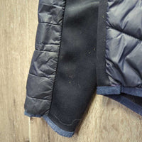 Light Puffy Jacket, zip *gc/fair, dirty, discolored, shiny/v.rubbed, v.pilly edges, sm holes, pulled zipper teethh
