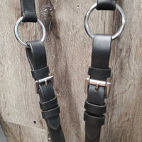 Rsd Padded Monocrown Sidepull, Crank, Wide Plain Reins *xc/like new, mnr dirt?rubs, loose keepers

