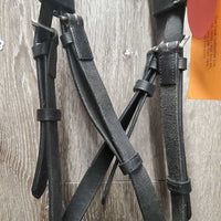 Rsd Padded Monocrown Sidepull, Crank, Wide Plain Reins *xc/like new, mnr dirt?rubs, loose keepers
