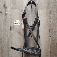 Rsd Padded Monocrown Sidepull, Crank, Wide Plain Reins *xc/like new, mnr dirt?rubs, loose keepers
