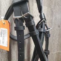 Rsd Padded Monocrown Sidepull, Crank, Wide Plain Reins *xc/like new, mnr dirt?rubs, loose keepers
