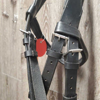 Rsd Padded Monocrown Sidepull, Crank, Wide Plain Reins *xc/like new, mnr dirt?rubs, loose keepers

