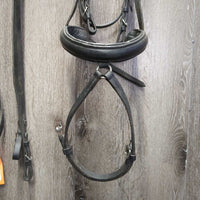 Rsd Dressage Bridle, Crank, Flash, Cotton Web Reins *gc, mnr dirt, rubs, scrapes & dents, tight & missing keepers
