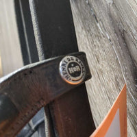 Rsd Dressage Bridle, Crank, Flash, Cotton Web Reins *gc, mnr dirt, rubs, scrapes & dents, tight & missing keepers
