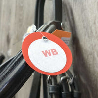 Rsd Dressage Bridle, Crank, Flash, Cotton Web Reins *gc, mnr dirt, rubs, scrapes & dents, tight & missing keepers
