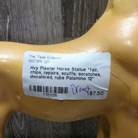 Hvy Plaster Horse Statue *fair, chips, repairs, scuffs, scratches, discolored, rubs
