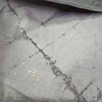Round Cordura Bridle Bag, zipper *fair, cracked & peeling lining, missing tab, stains, faded, rubs, older
